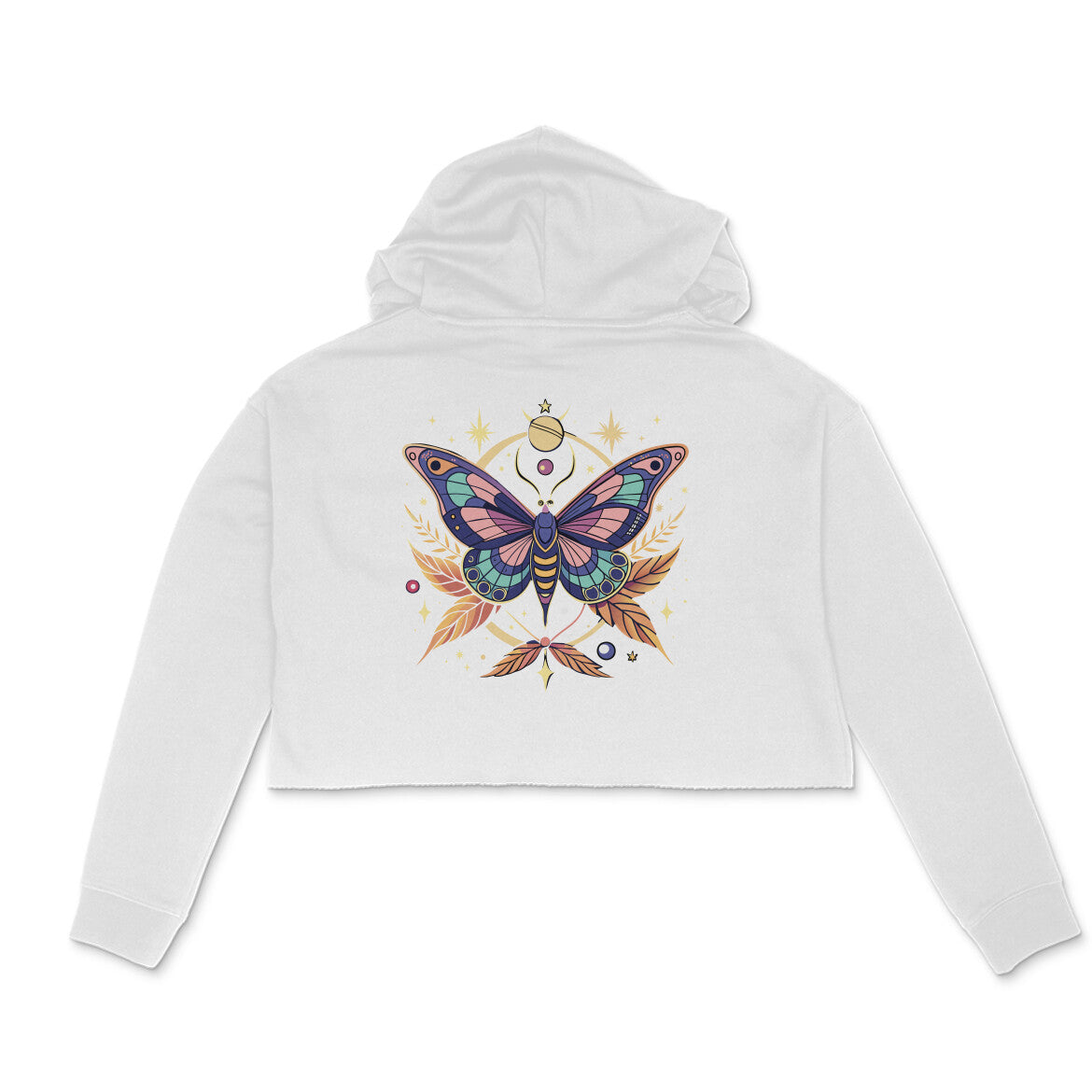 Crop Hoodie - Cosmic Butterfly