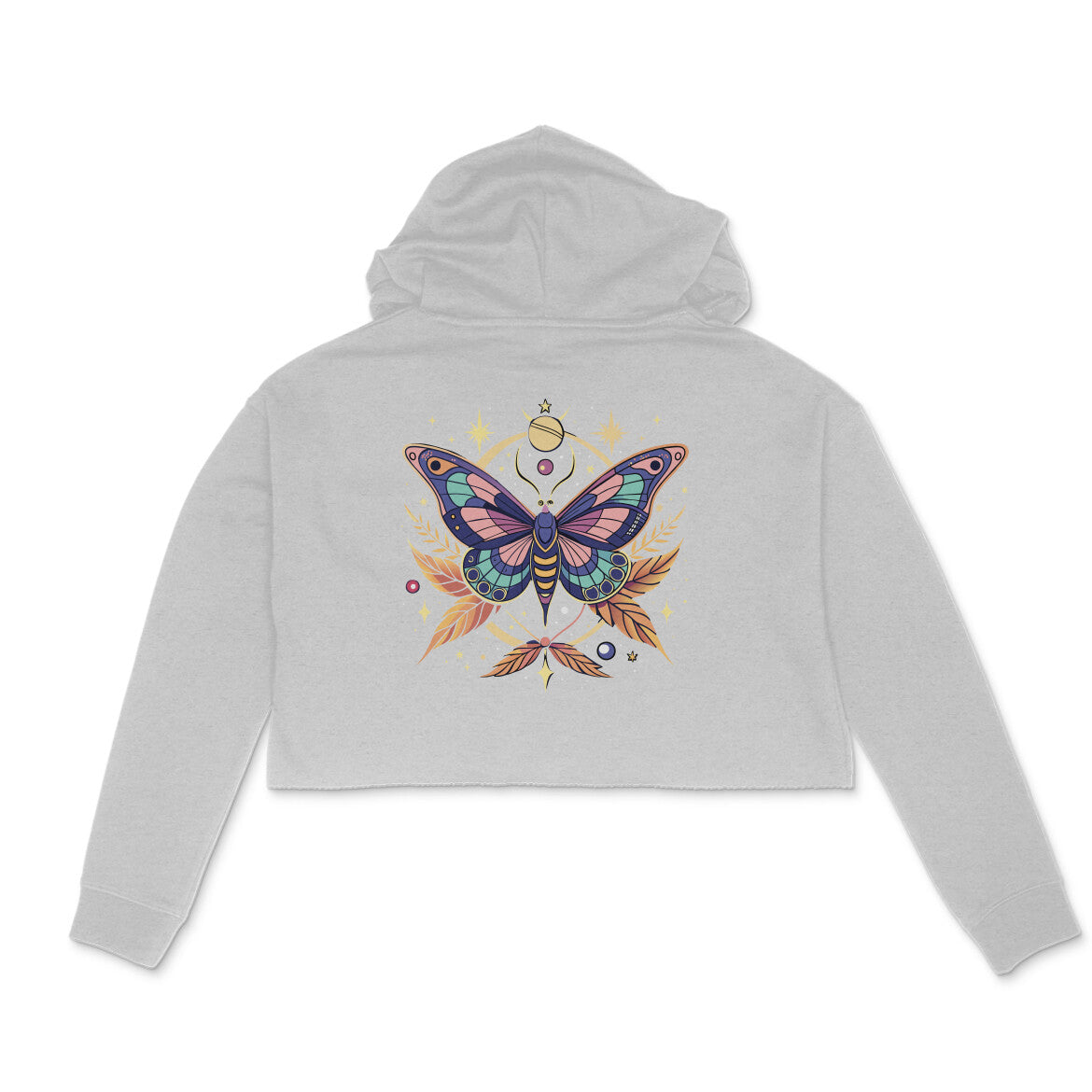 Crop Hoodie - Cosmic Butterfly