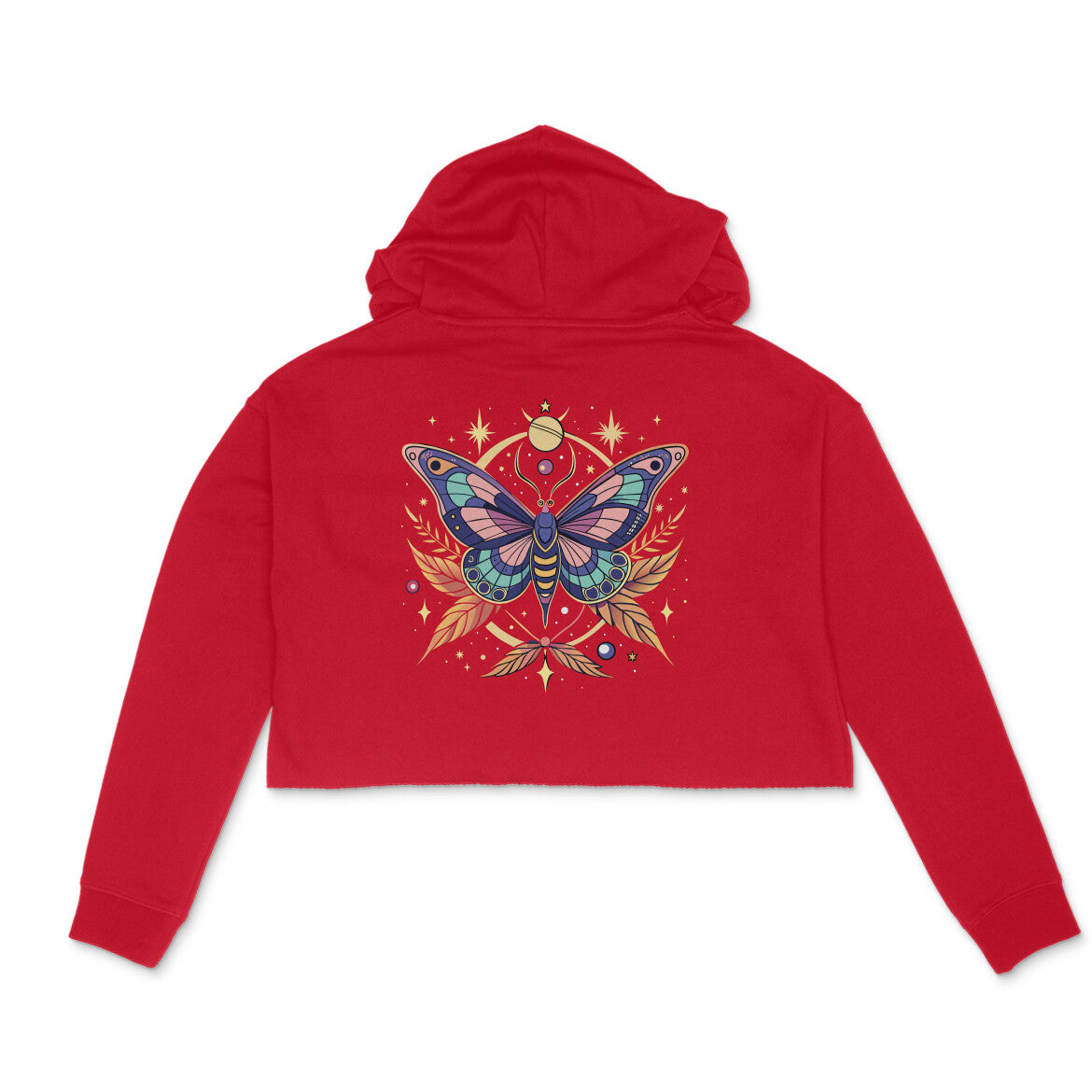 Crop Hoodie - Cosmic Butterfly