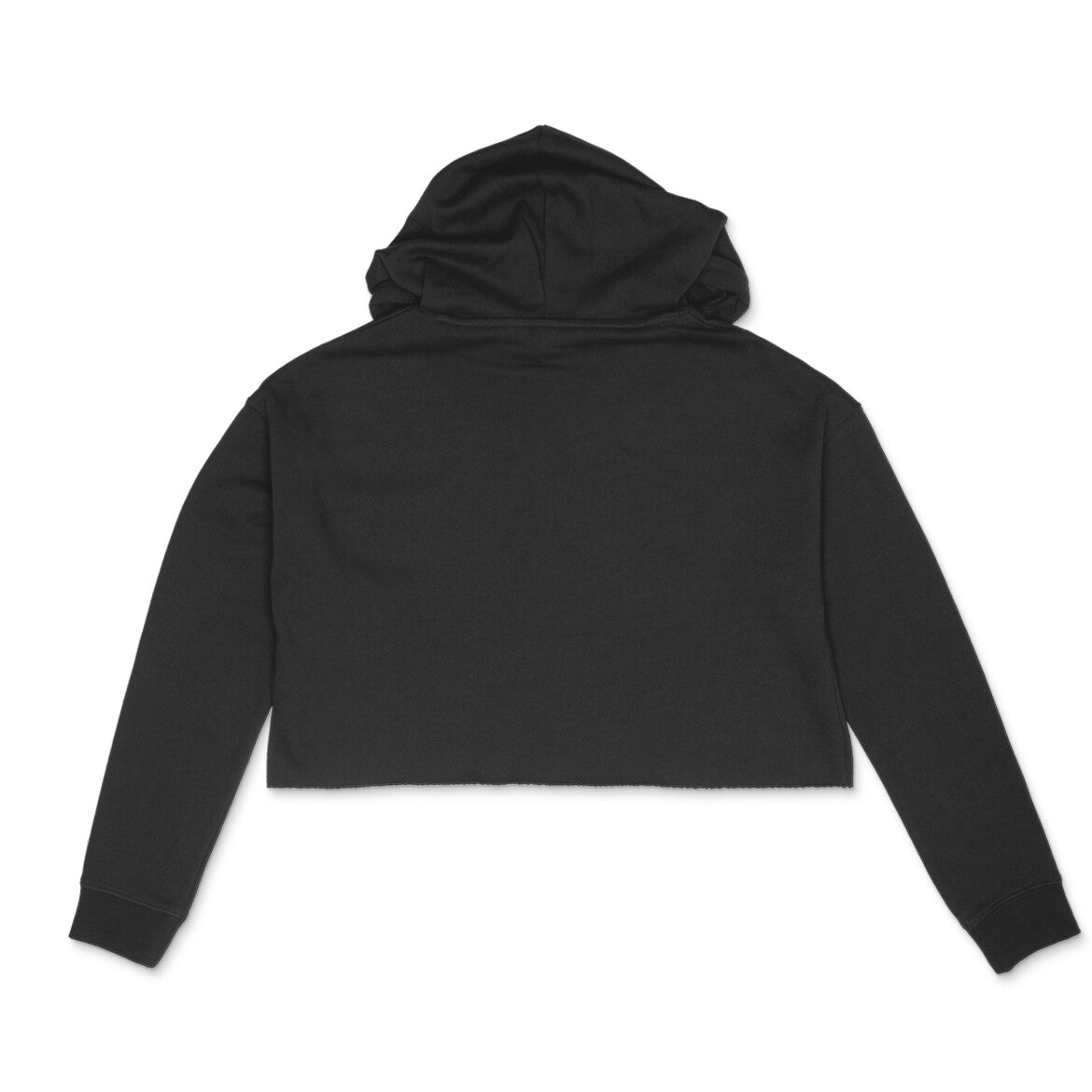 Plain Crop Hoodie - Phantom Black