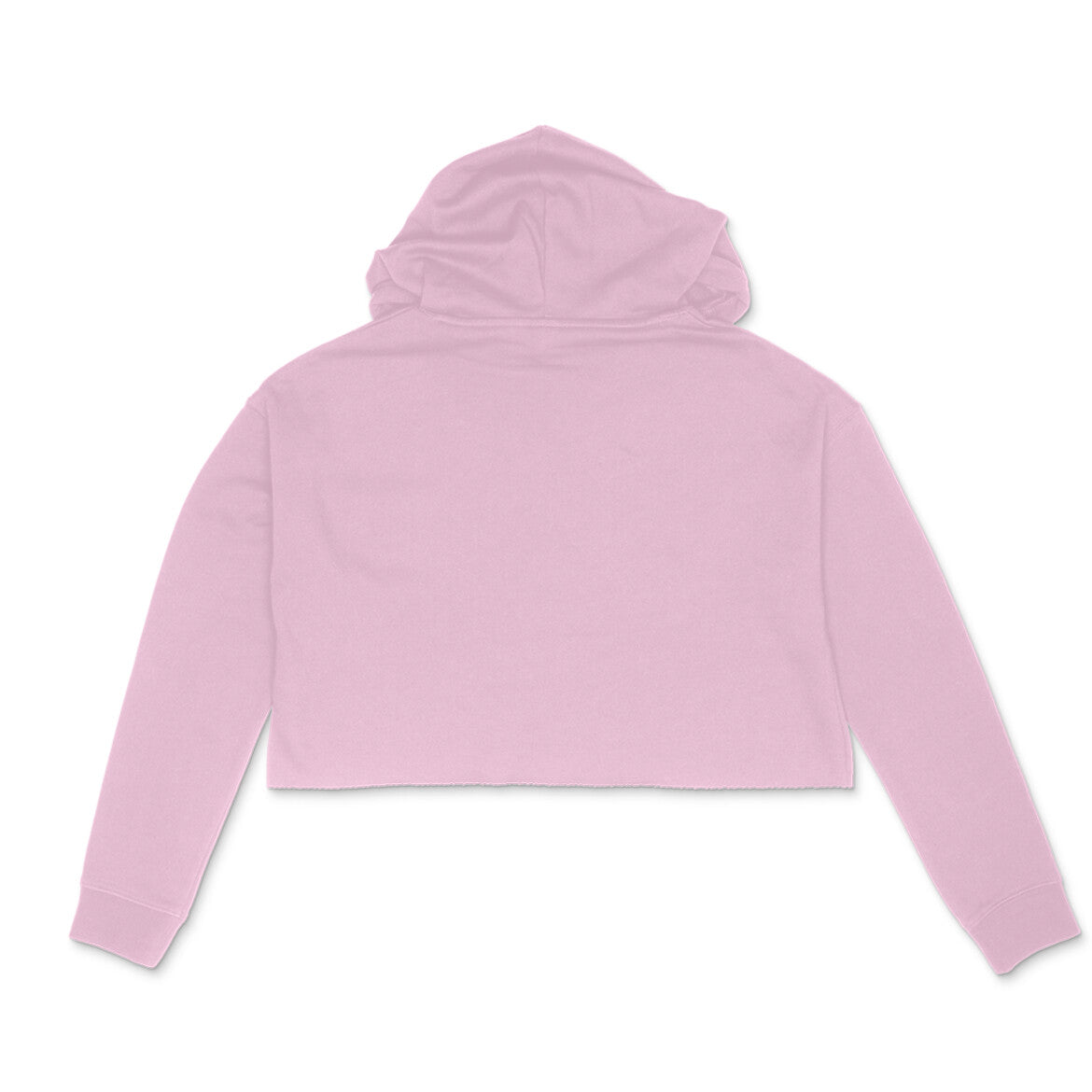 Plain Crop Hoodie - Light Pink