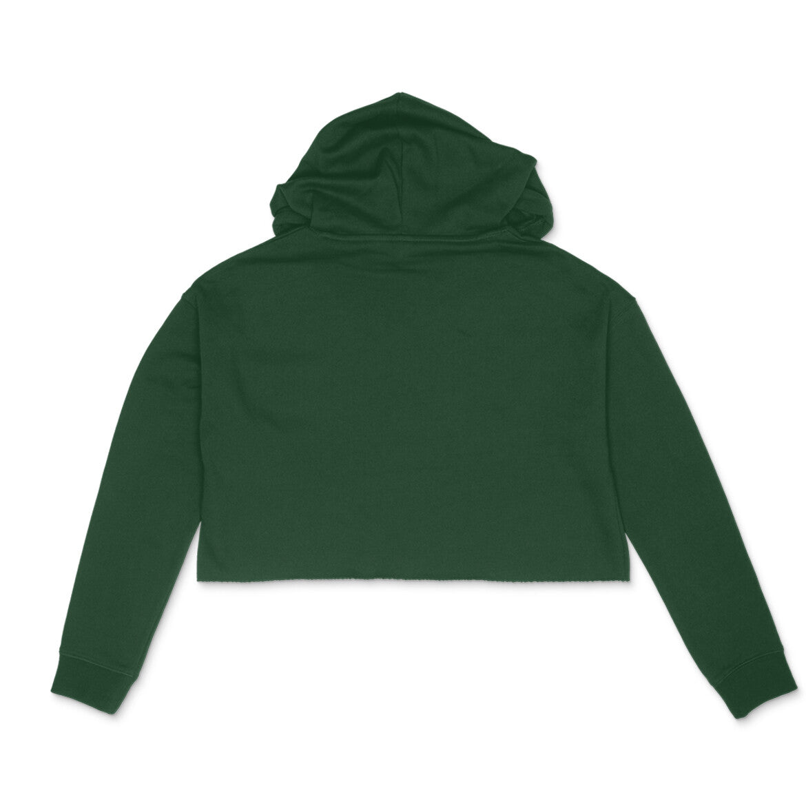 Plain Crop Hoodie - Olive Green