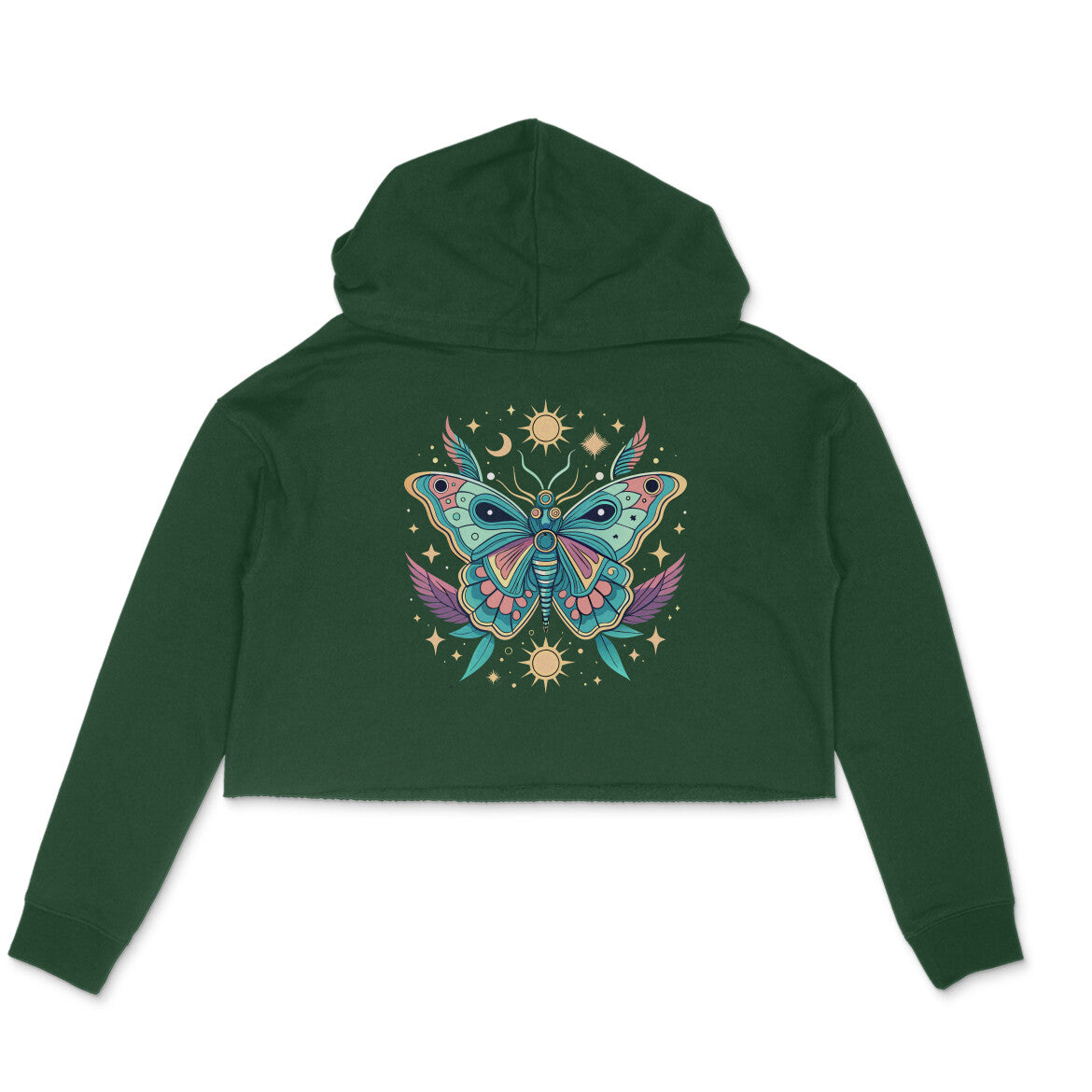 Crop Hoodie - Cosmic Butterfly