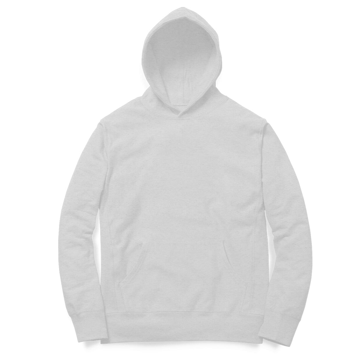 Plain Hoodie - Melange Grey