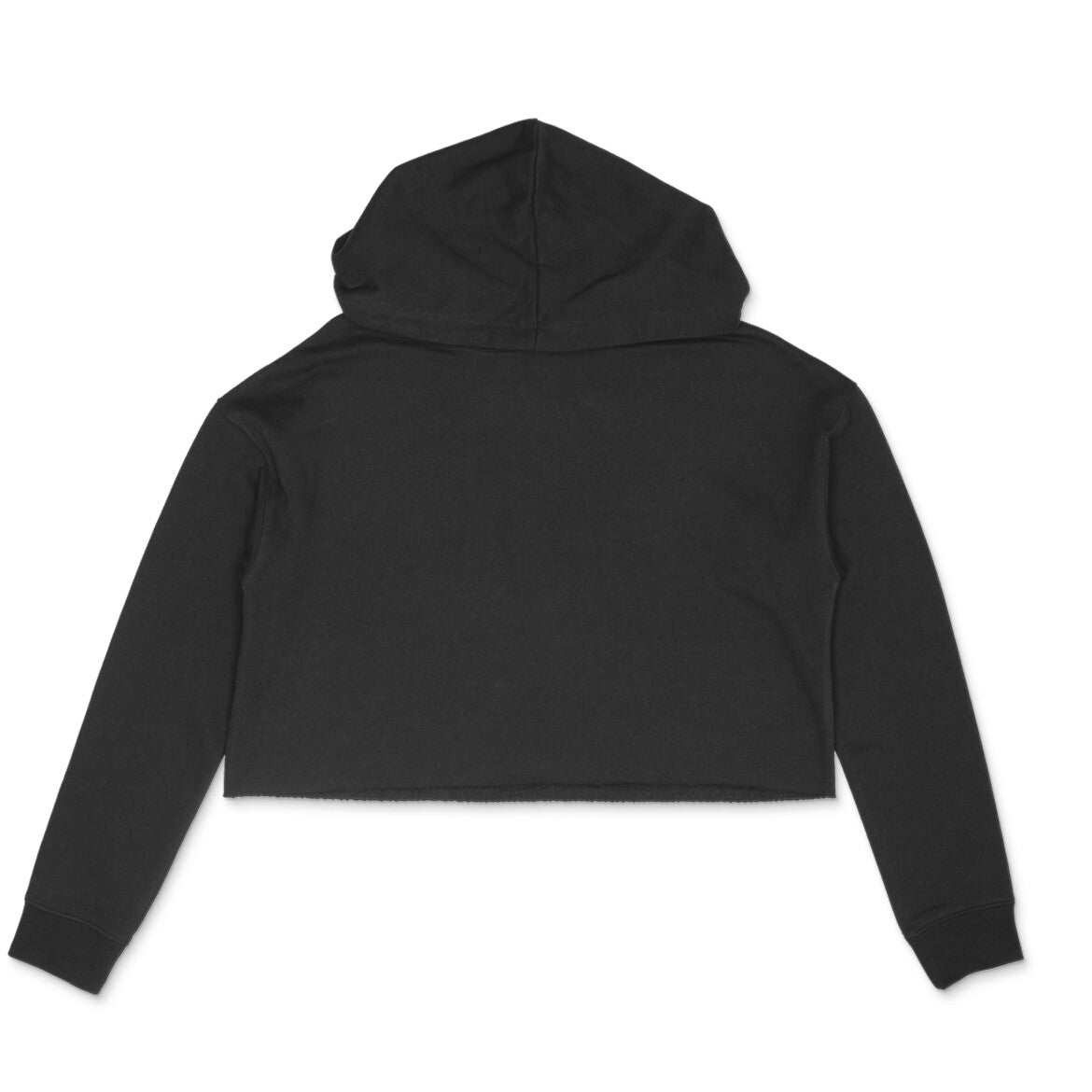 Plain Crop Hoodie - Phantom Black