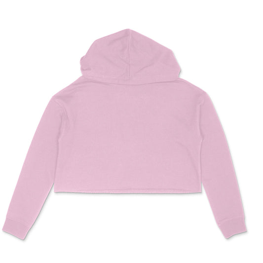 Plain Crop Hoodie - Light Pink